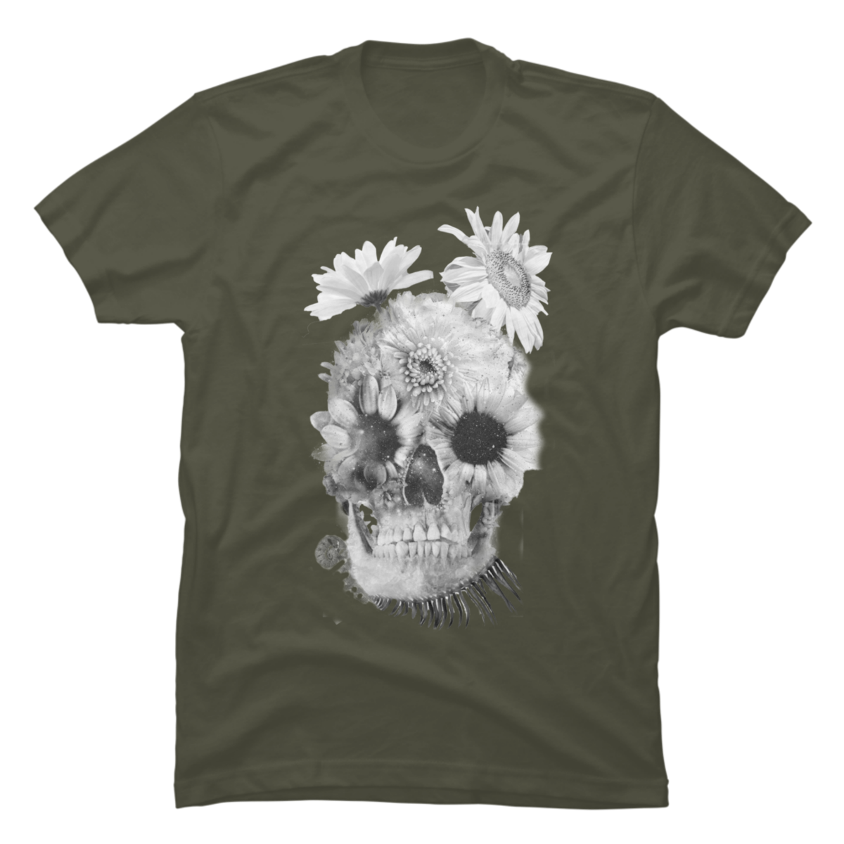 sunflower skull shirt